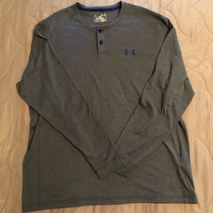 Men’s Grey Under Armour Button Pullover - Size XL